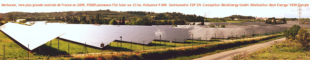 La première plus grande centrale photovoltaïque française, à Narbonne